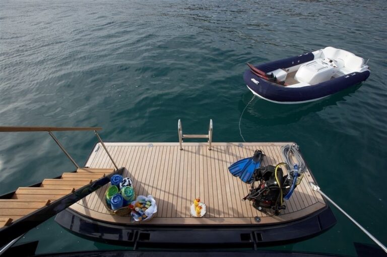 Swimming Landing On Board Yacht CINDERELLA IV