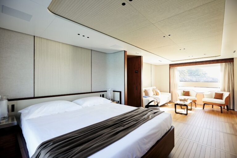 Stylish decor in the master suite