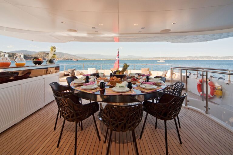 Top Aft Deck Aboard Yacht MANIFIQ
