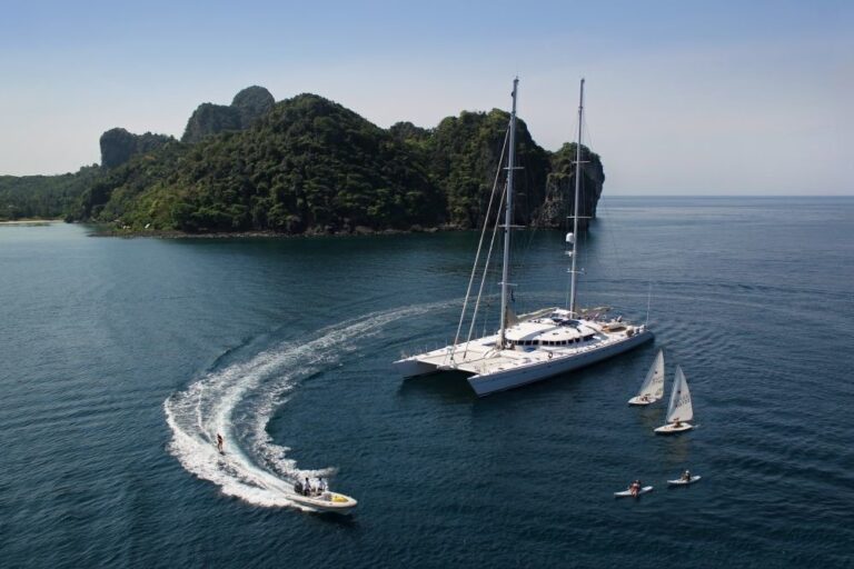 Overview With Toys On Yacht DOUCE FRANCE