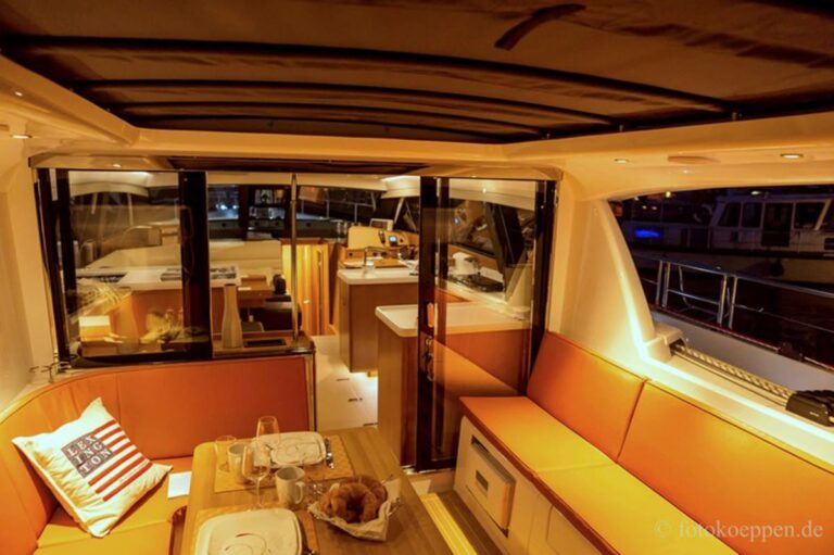 View from cockpit into salon