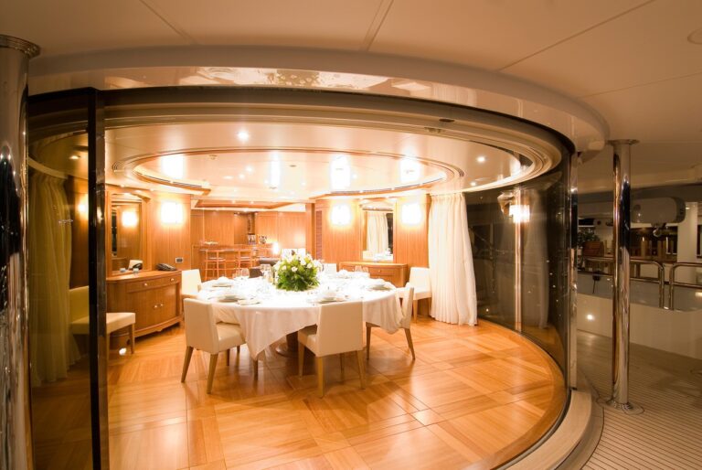Top Deck Eating/dining Zone On Yacht BLUE VISION