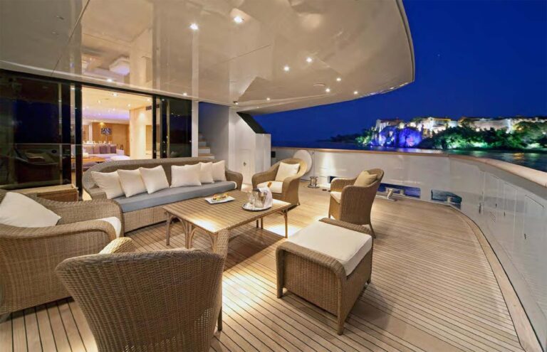 Aft Deck On Board Yacht FAN TOO