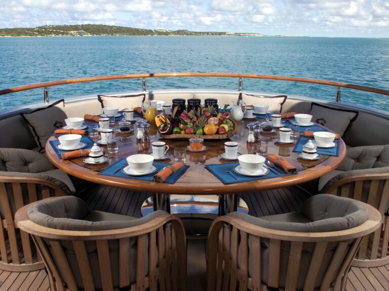 Deck Eating/dining Aboard Yacht SILVER DREAM