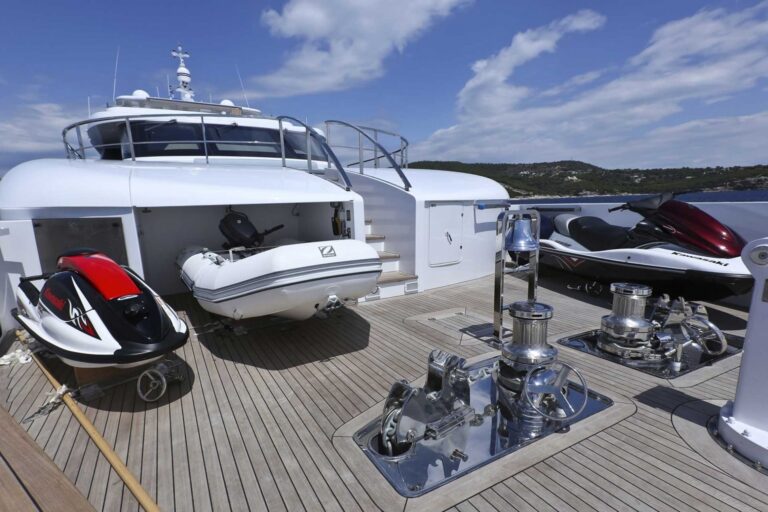 Ship's Tender With Toys Aboard Yacht IPANEMAS