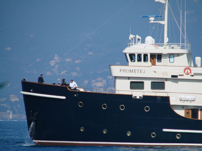 Ship's Bow On Board Yacht PROMETEJ
