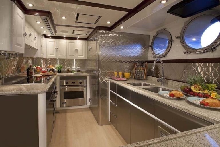 Ship's Galley On Yacht SYCARA IV