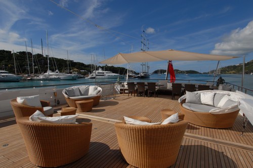 Deck Sitting On Board Yacht MIRAGE