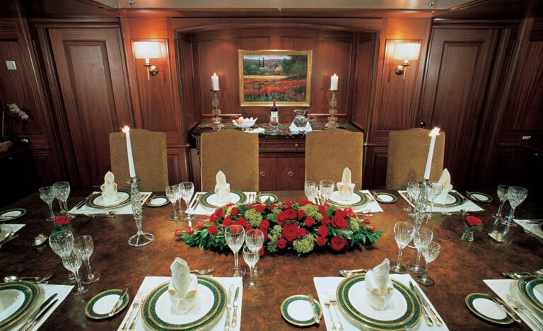 Formal Eating/dining Aboard Yacht PASSION