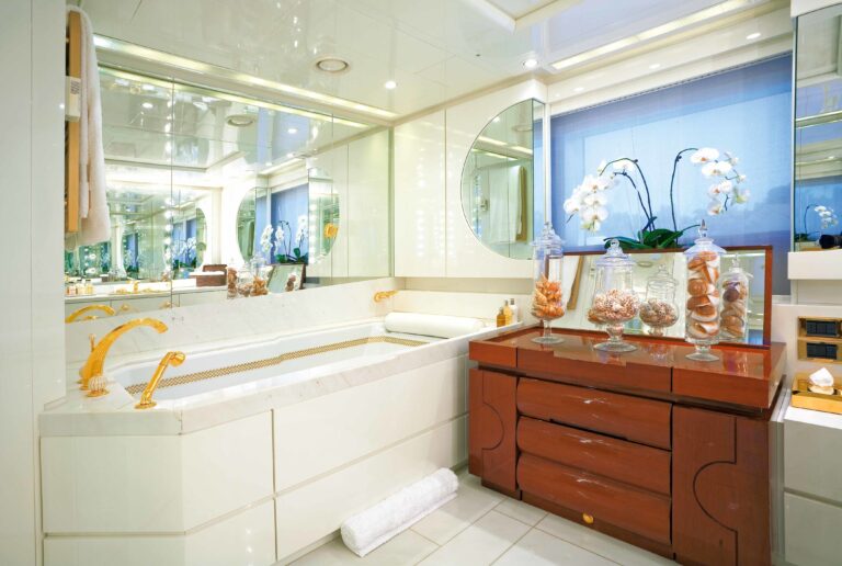 Main Master Bath On Board Yacht BAD GIRL