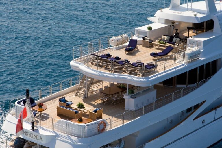 Decks: Yacht INSIGNIA's From Above Aspect Photograph
