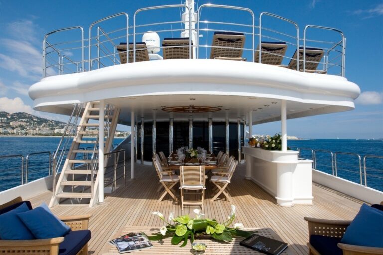 Top Deck Aboard Yacht INSIGNIA