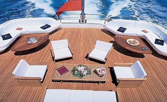 Sun Deck Sitting Zone On Board Yacht INSIGNIA