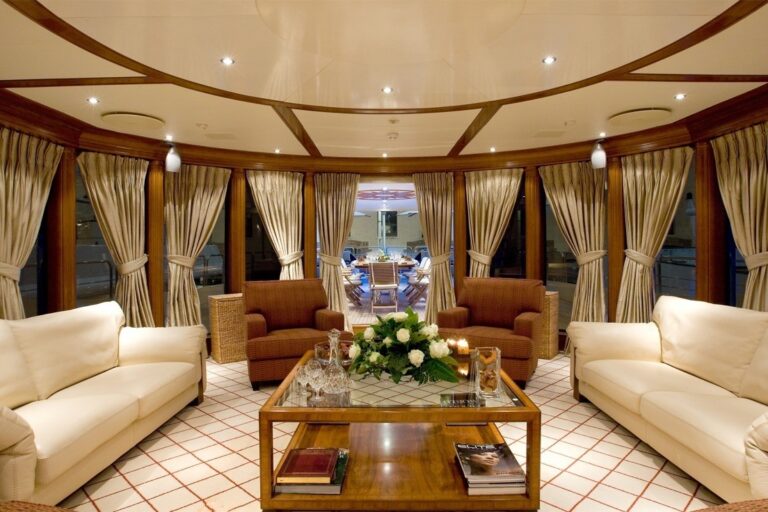 Evening: Yacht INSIGNIA's Sky-lounge Photograph