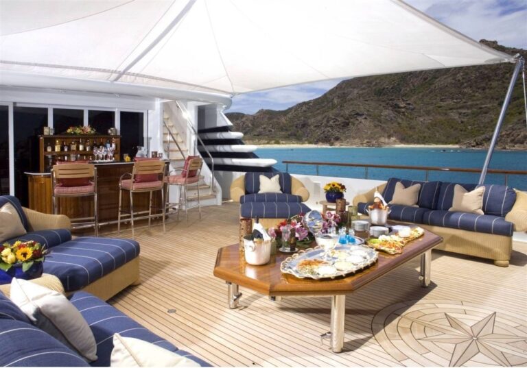 Aft Deck On Board Yacht PARAFFIN