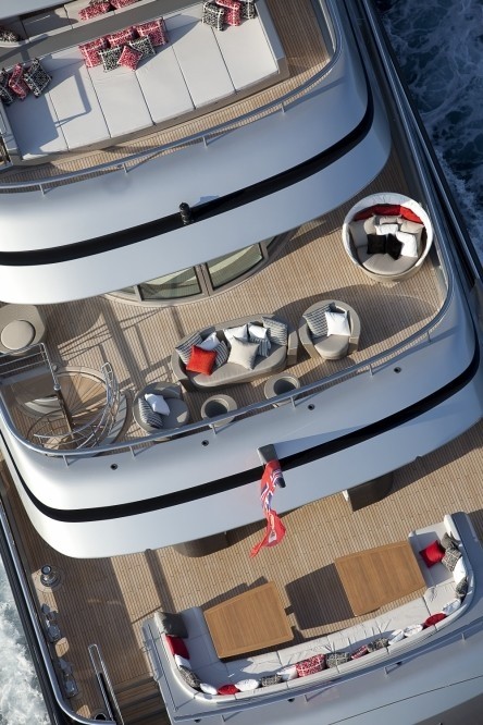 aerial view of the decks
