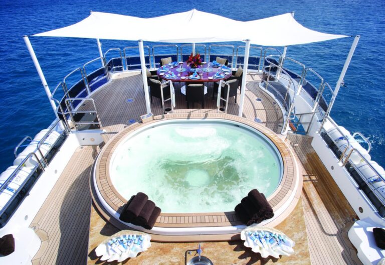 Jacuzzi Pool With Sun Deck Aboard Yacht DIAMONDS ARE FOREVER