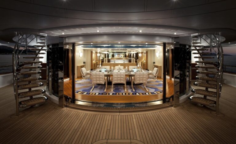 Internal Exterior Eating/dining Aboard Yacht SYCARA V