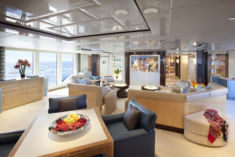 Viewing Fore: Yacht SYCARA V's Premier Saloon Pictured