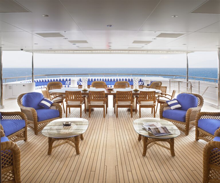 Top Deck Viewing Out On Yacht LAUREL