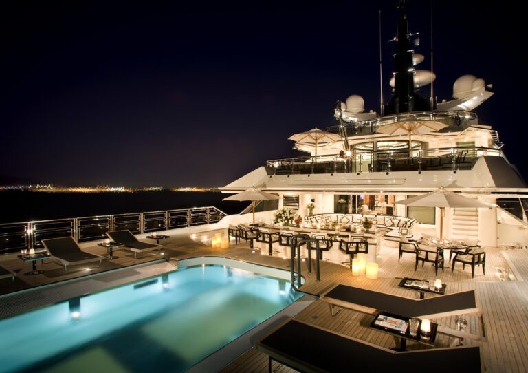 Evening: Yacht ALFA NERO's Swimming Pool Image