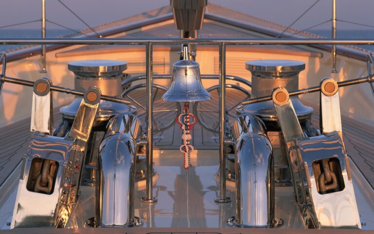 Ship's Ship's Bell: Yacht ATHENA's Close Up Image