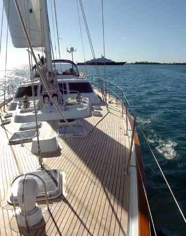 AURORA 67ft - On Deck looking Aft