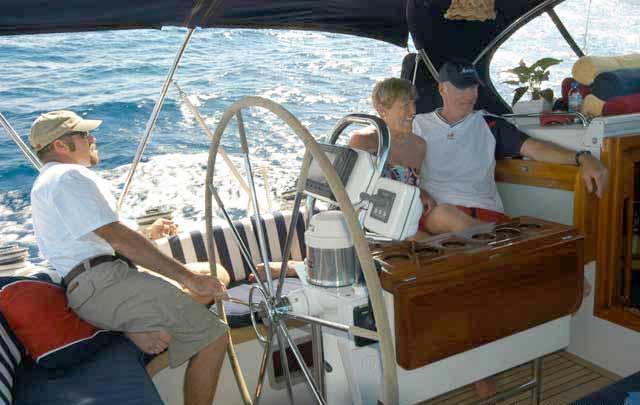 AURORA 67ft - Relaxing in the Cockpit