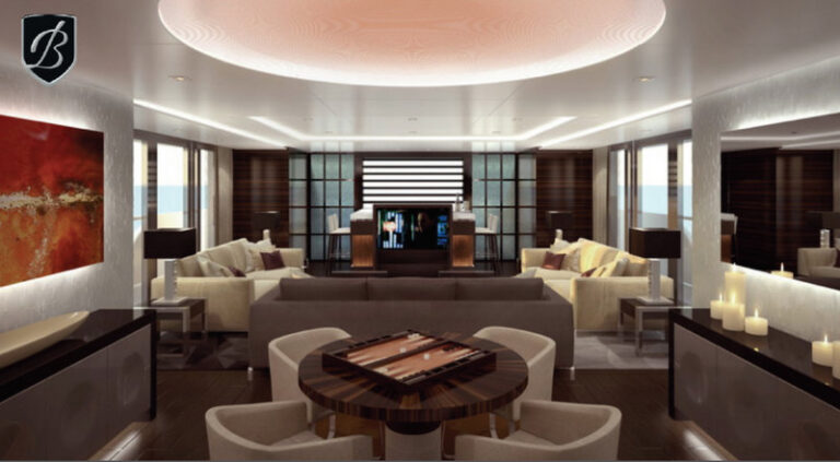 Aboard luxury yacht Alfulk