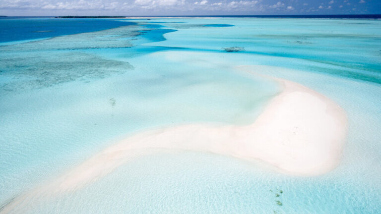 Aerial Shot - Beach In The Maldives
