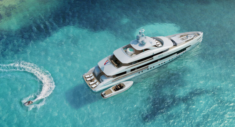Aerial view of NOVA Yacht