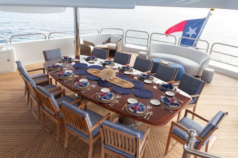 Aft Deck Dining With Sea Views