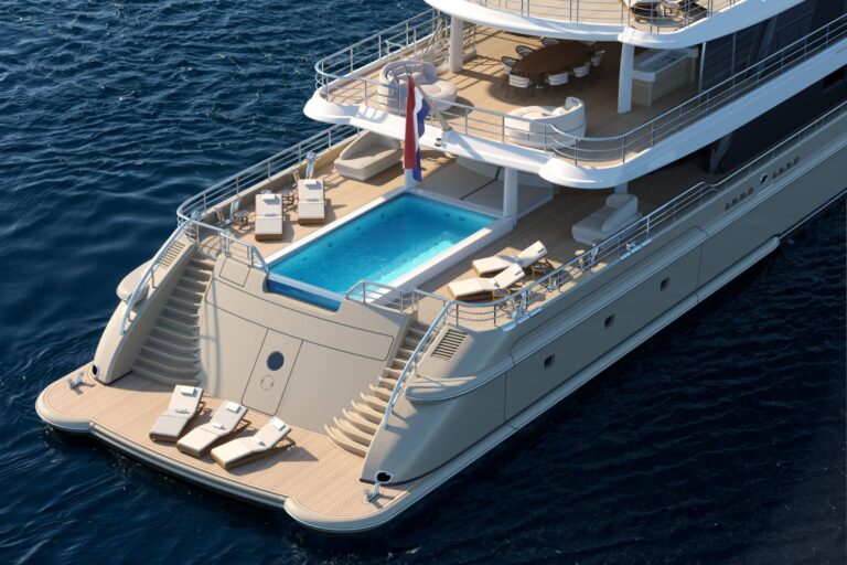 Amels 242 Yacht Model Swimming Pool