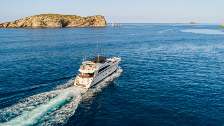 Running Shot Of The Yacht