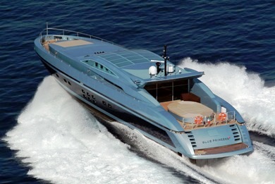 Blue Princess - Underway Stern View