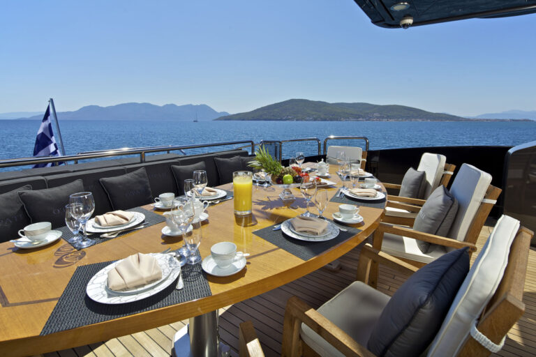 Breakfast Al Fresco On The Aft Deck