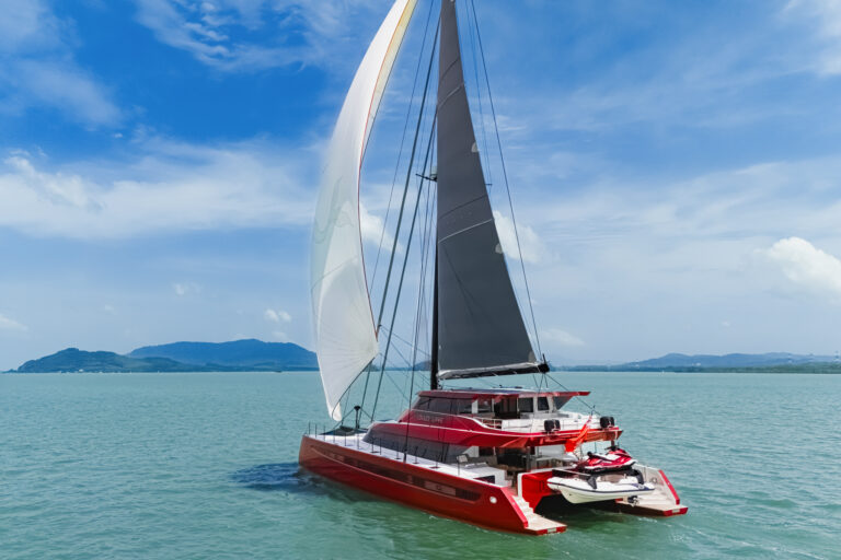 Catamaran CRAZY LOVE With Sails