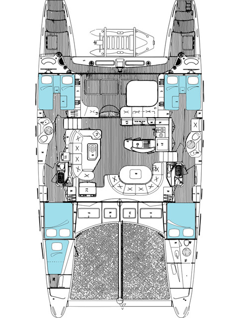 Catamaran FOLLIA -  Layout