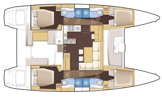 Catamaran OKEANOS - Layout
