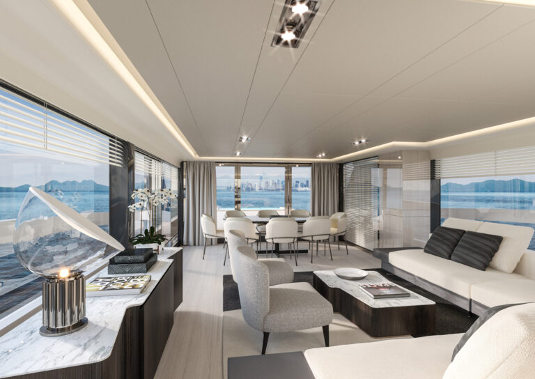 DYNAMIQ GTT 100 Superyacht Saloon Render