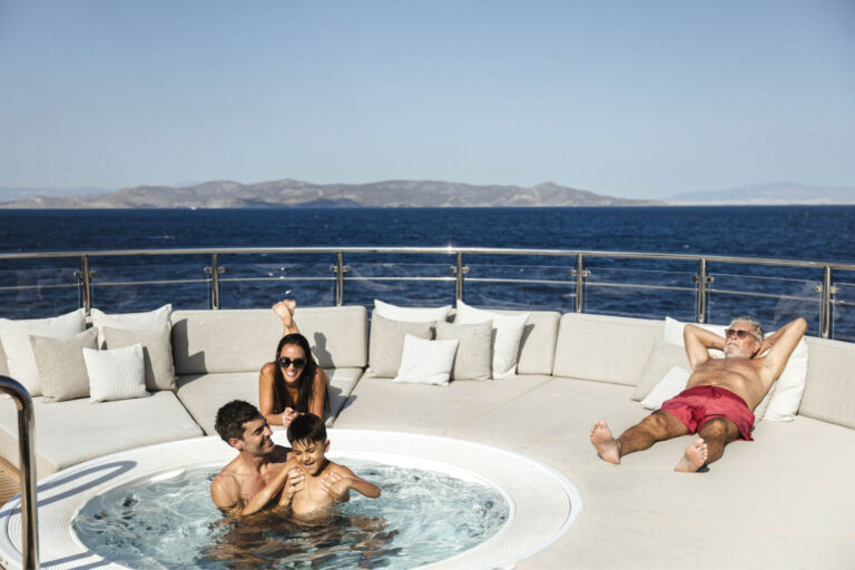 Family Fun Around A Jacuzzi
