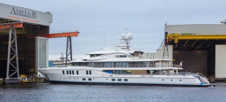 First AMELS 242 Project FREEFALL out of dock - Image credit to AMELS