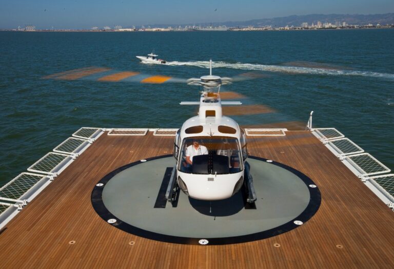 Helicopter on a yacht