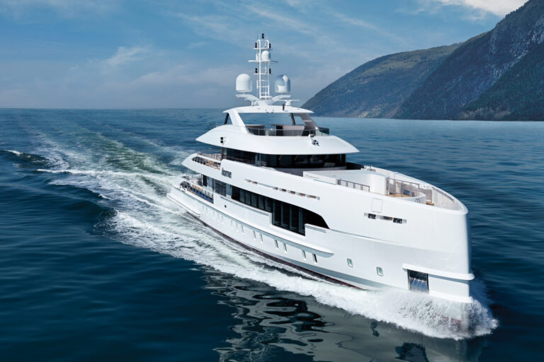 Hessen's 50m Alu FDHF Motor Yacht - running Shot