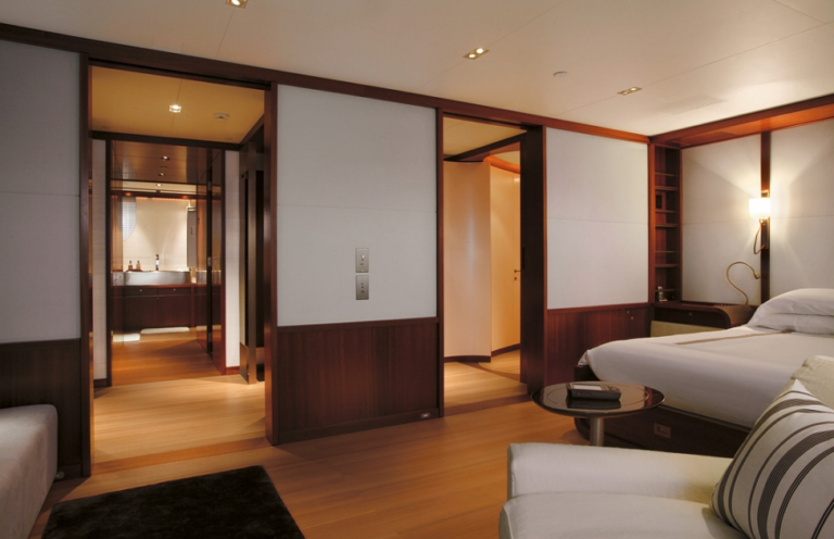 Interior of the perini Navi Yacht Rosehearty