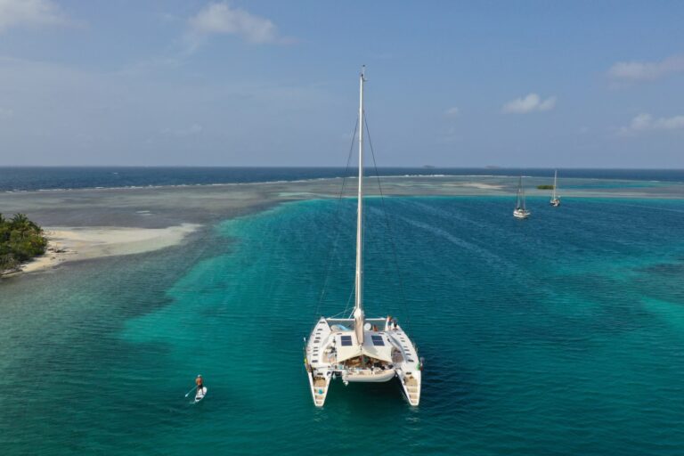 Sailing catamaran LA PERLA - Stern view