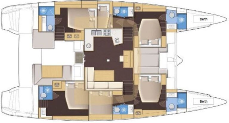 Layout - Lagoon 52 ACE OF HEARTS