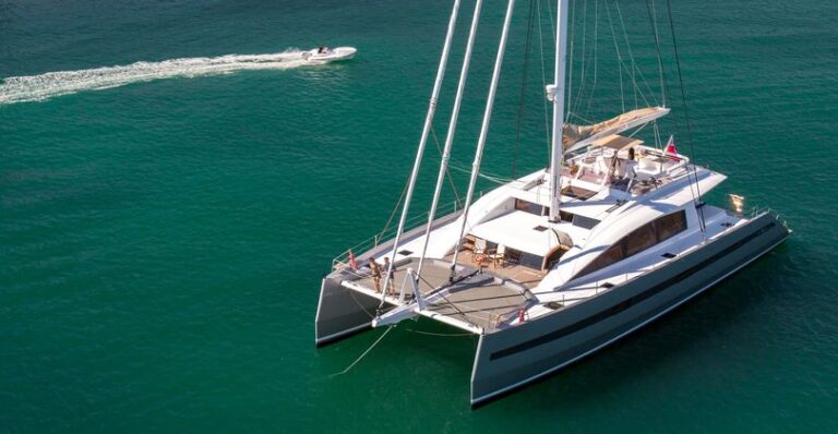 Luxury yacht WindQuest from above