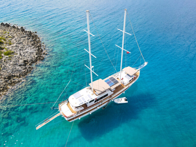 Aerial View Of The Yacht