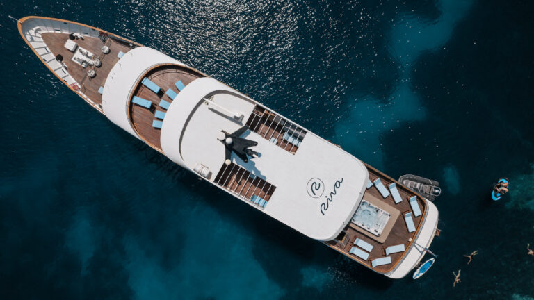 Aerial View Of The Yacht